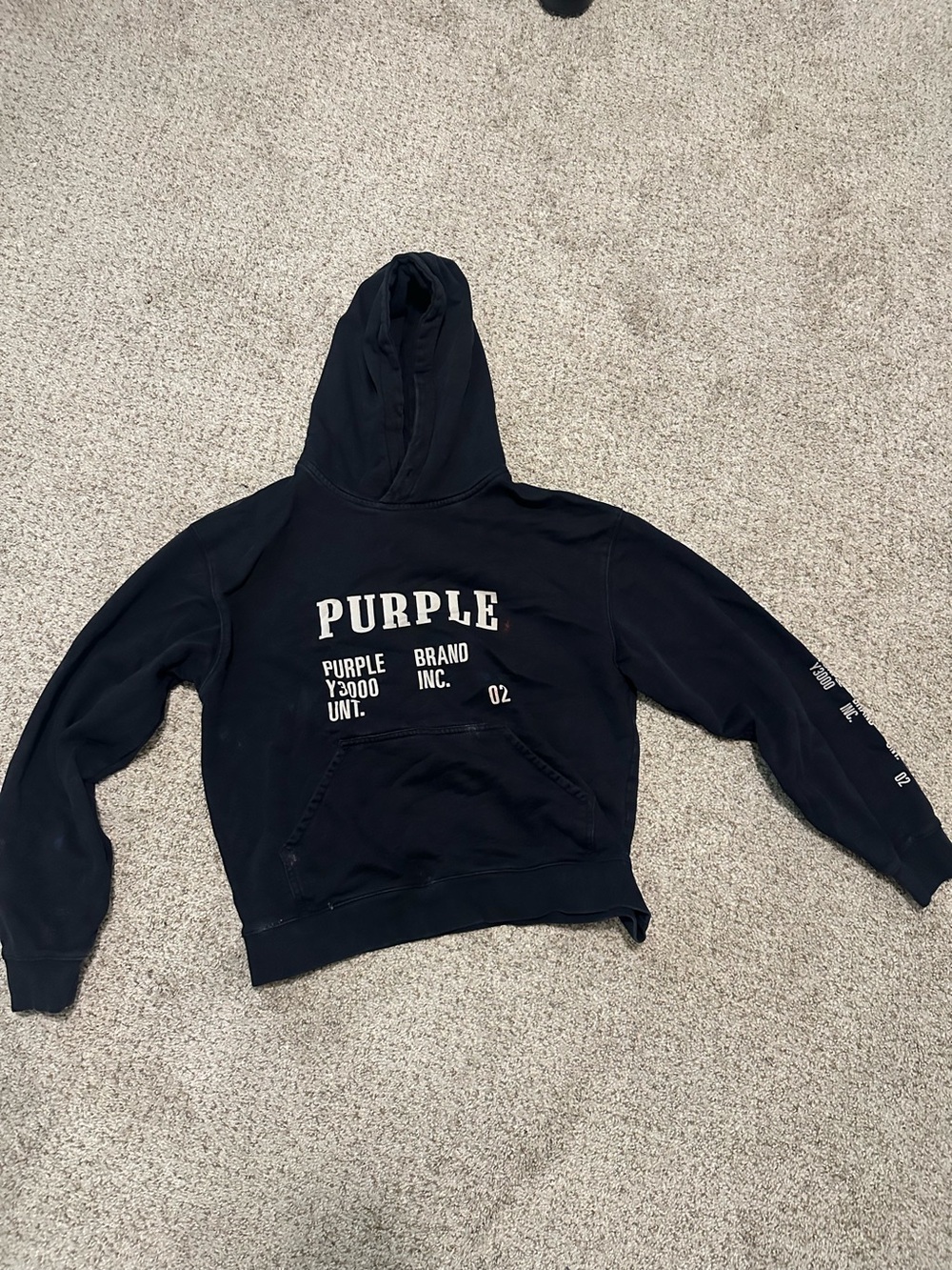 Purple Brand Black Graphic Hoodie